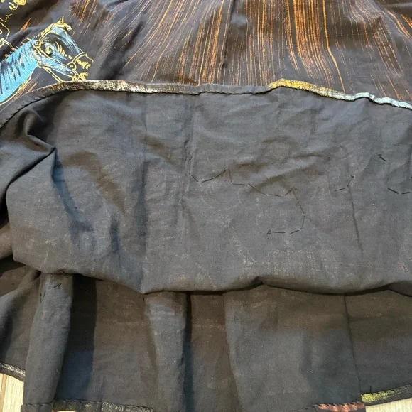 Vintage 1950’s/1960’s Matador Hand Painted Sequined Mexican Cotton Circle Skirt - Picture 14 of 16